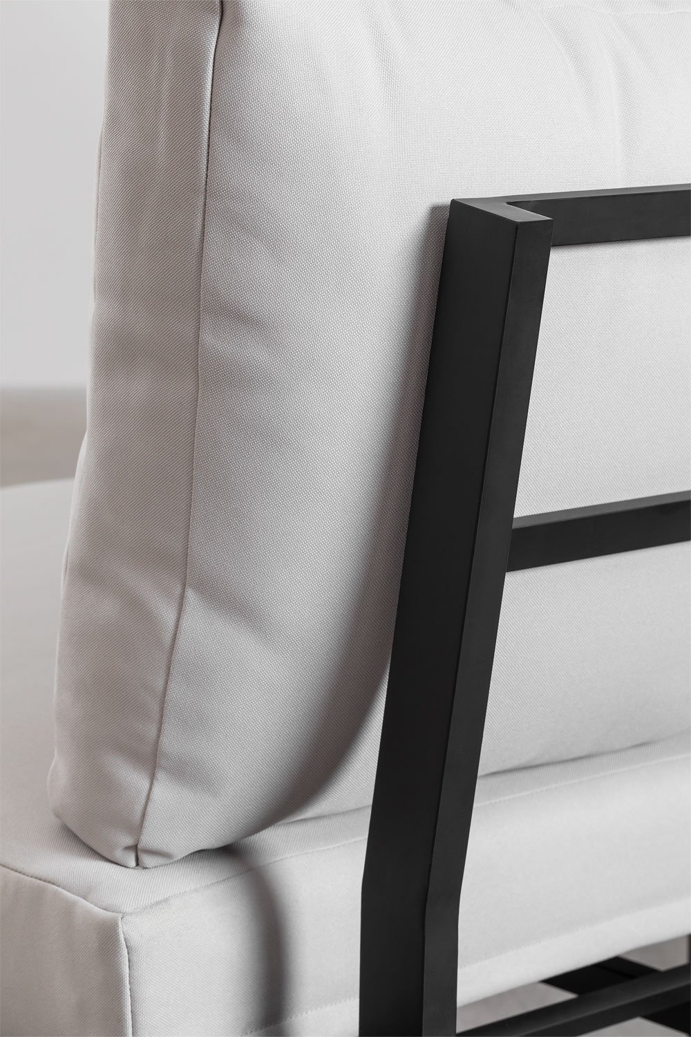 Gartenset mit 4-Sitzer-Ecksofa und Couchtisch aus Aluminium und Akazienholz Kalen     , Galeriebild 8