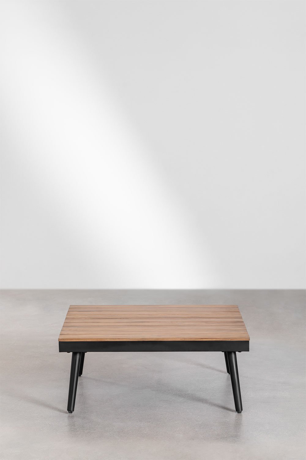 Gartenset mit 4-Sitzer-Ecksofa und Couchtisch aus Aluminium und Akazienholz Kalen     , Galeriebild 10