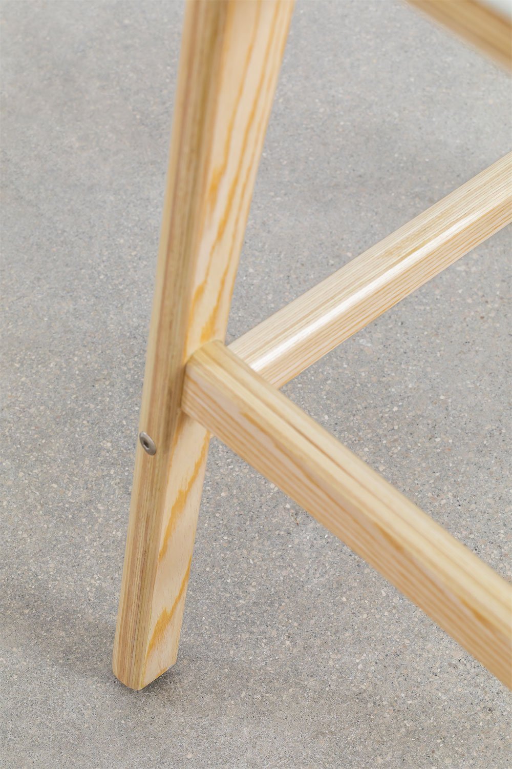 Lorete 65 cm hoher Hocker aus Holz und Kunstleder, Galeriebild 6