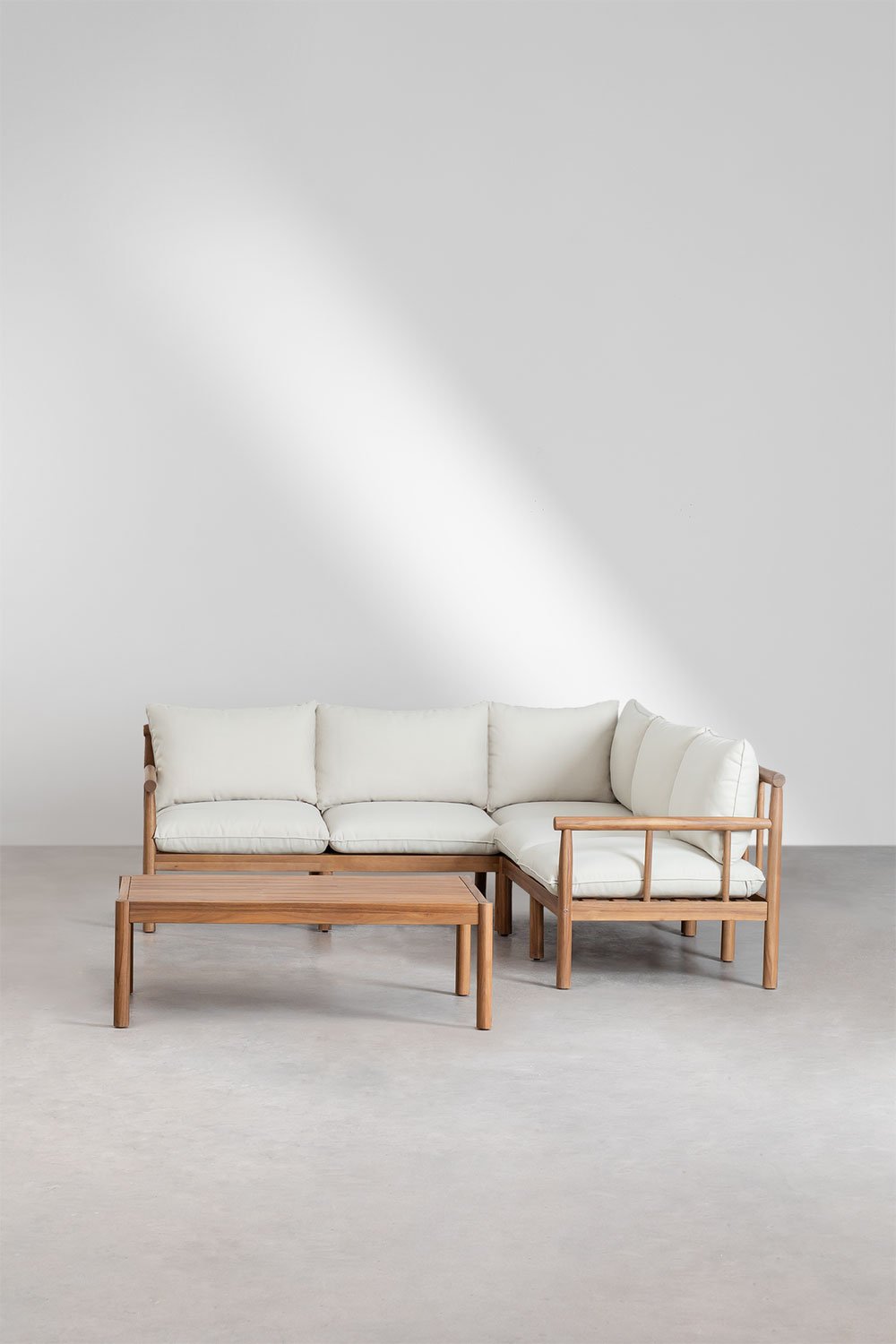 Melvin-Wohnzimmerset aus Akazienholz mit 5-Sitzer-Sofa, Galeriebild 2