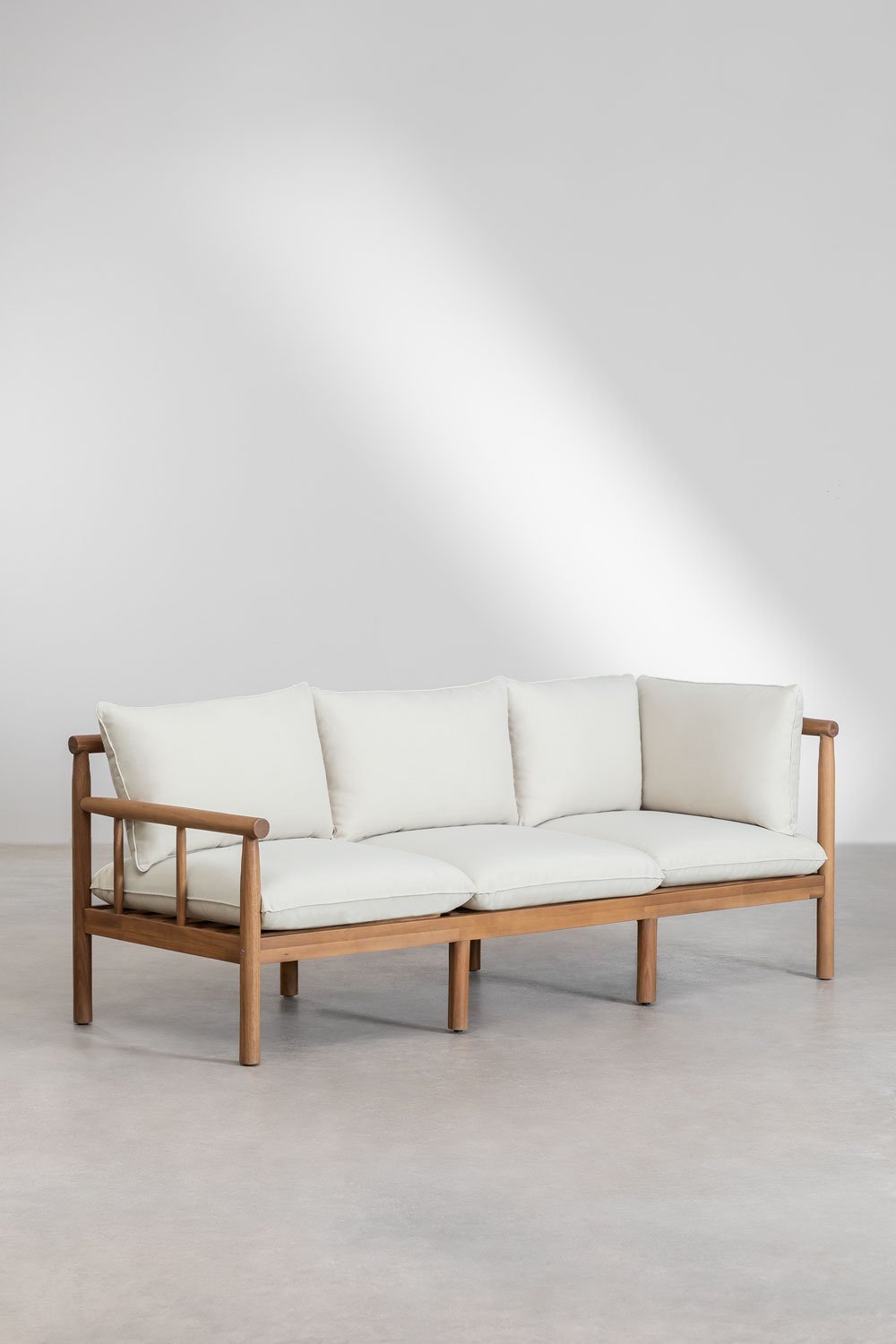 Melvin Wohnzimmer-Set mit 5-Sitzer-Sofa und Sessel aus Akazienholz, Galeriebild 2