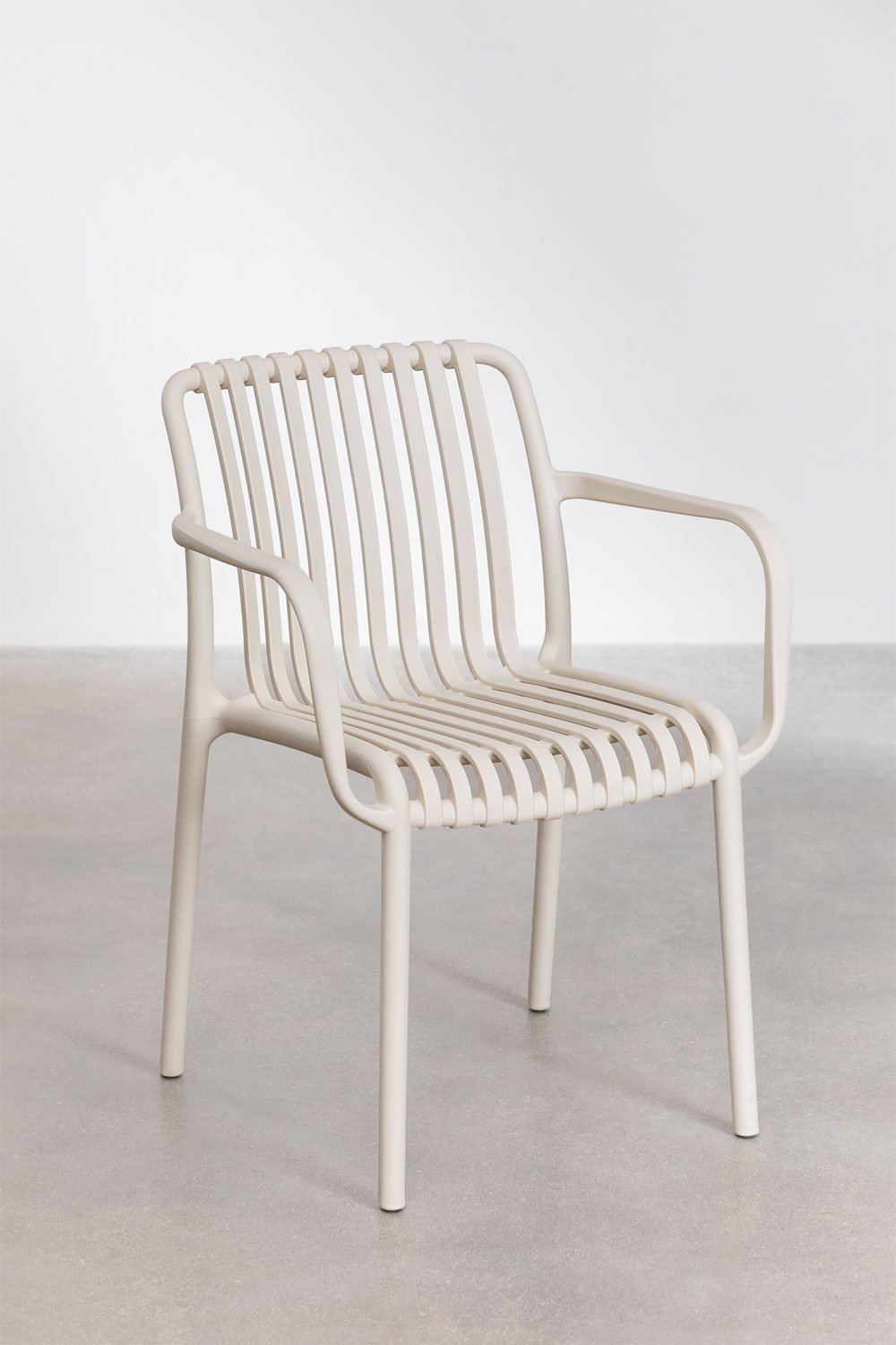 4er-Pack Wendell-Gartenstühle aus Polypropylen mit Armlehnen, Galeriebild 3