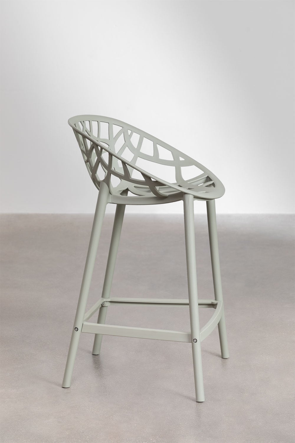 2er-Pack Garten Barhocker 65 cm aus grünem Polypropylen Khaki Ores, Galeriebild 4