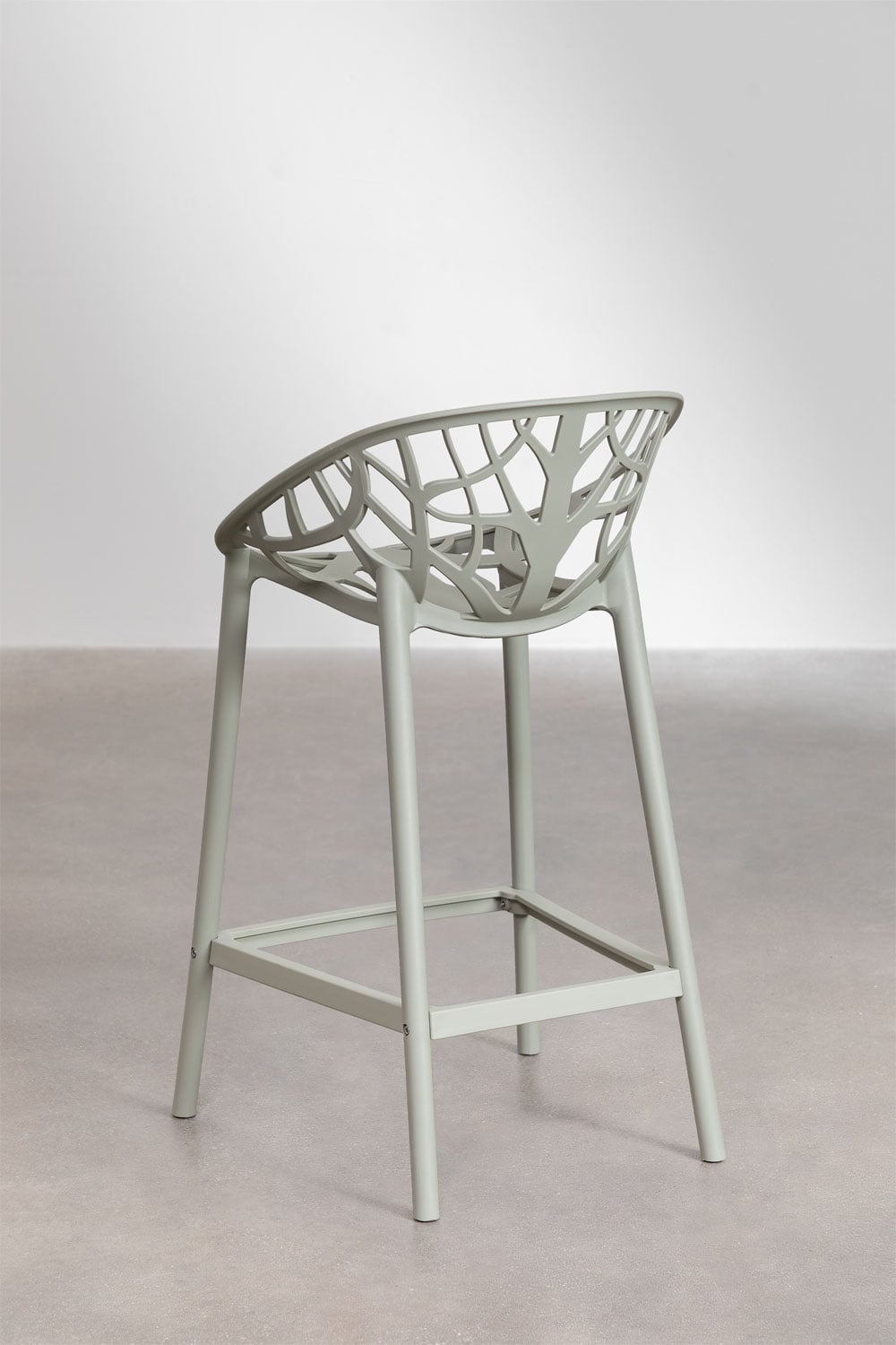 2er-Pack Garten Barhocker 65 cm aus grünem Polypropylen Khaki Ores, Galeriebild 5