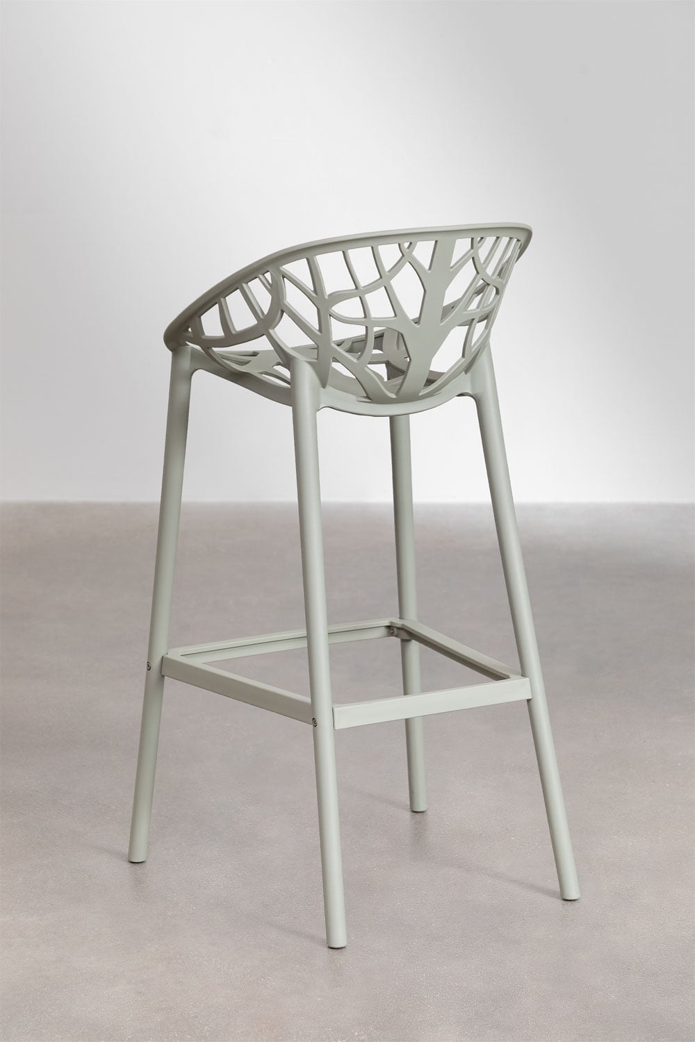 4er-Pack Barhocker 75 cm aus grünem Polypropylen Khaki Ores, Galeriebild 4