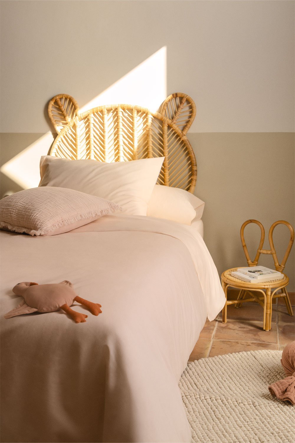 Bettbezug aus Perkal-Baumwolle mit einer Fadenzahl von 180 für das Bett Agassi mit einer Breite von 90 cm, Galeriebild 1