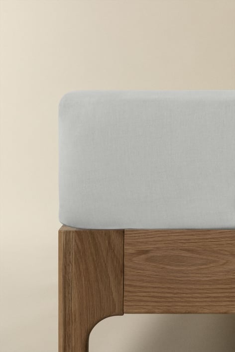 Spannbetttuch aus 180-Fäden-Perkal-Baumwolle für 90 cm Bett Agassi