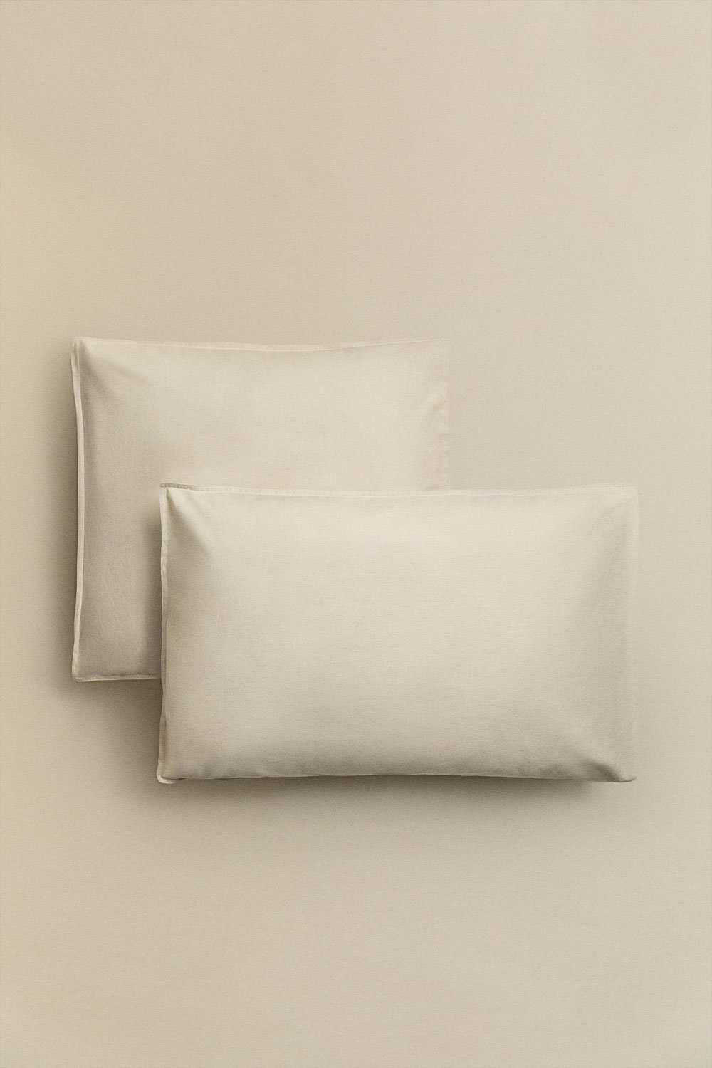 Set mit 2 Kissenbezügen aus Leinen, 160 g/m², für Betten von 135 cm und 140 cm Sorana, Galeriebild 1