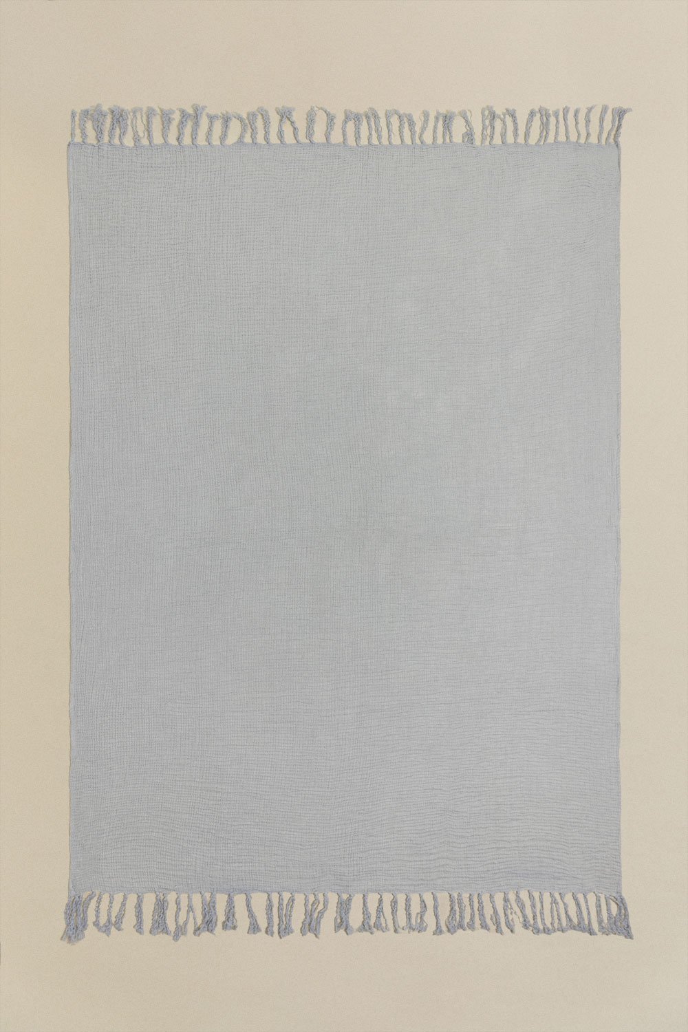 Karierte Decke aus Baumwollchiffon (185 x 125 cm) Eloi, Galeriebild 2
