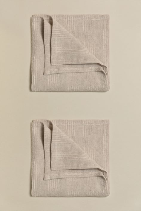 Set mit 2 Juisit-Servietten aus Leinen und Baumwolle