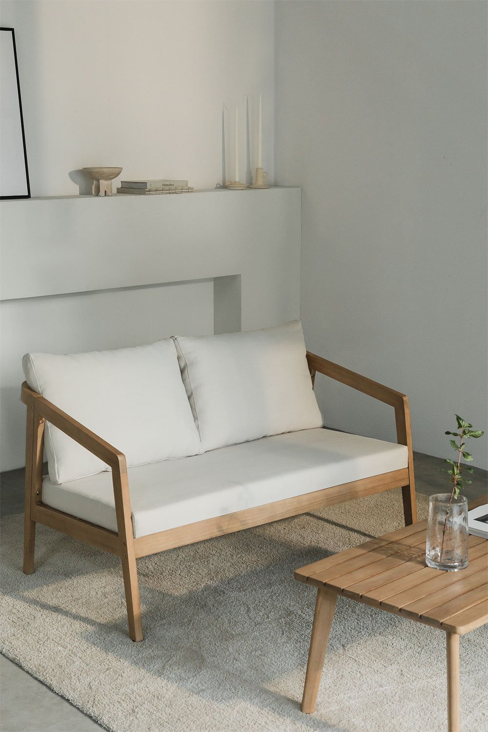 2-Sitzer-Sofa aus Akazienholz Kaela, Galeriebild 1