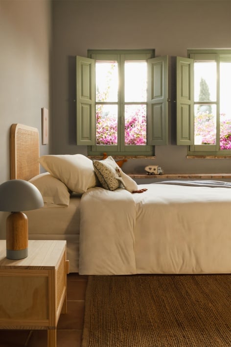 Bettbezug aus Perkal-Baumwolle mit einer Fadenzahl von 180 für das Bett Agassi mit einer Breite von 90 cm