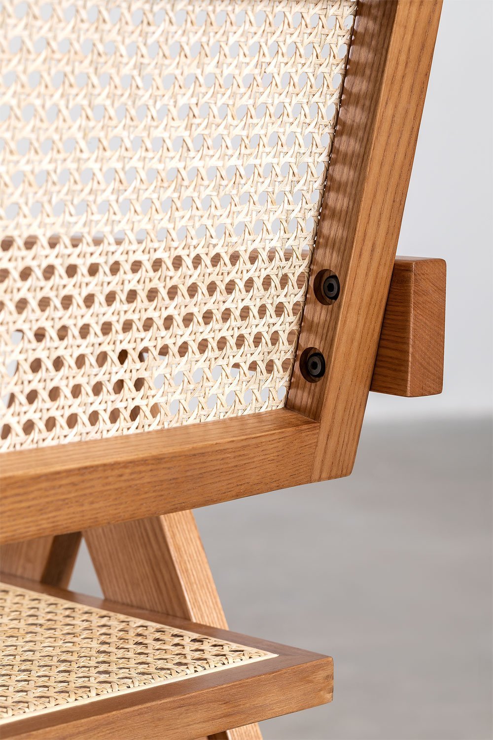 Esszimmerstuhl mit armlehnen aus eschenholz und rattan Lali, Galeriebild 7