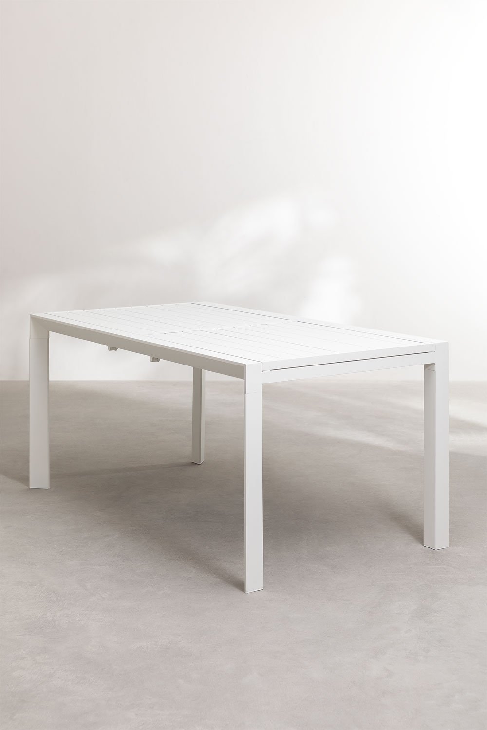 Ausziehbarer rechteckiger Gartentisch aus Aluminium (180-240x100 cm) Starmi, Galeriebild 1