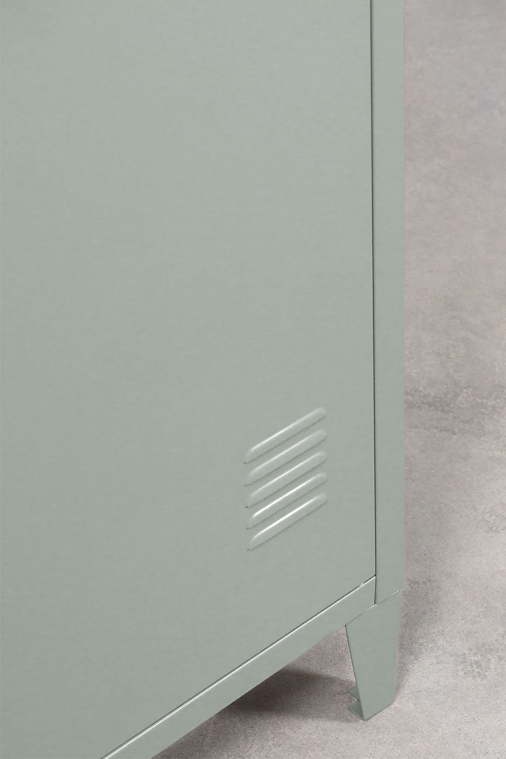 Schrank im Spind-Design 40x140 cm Stahl khakigrün Pohpli, Galeriebild 7