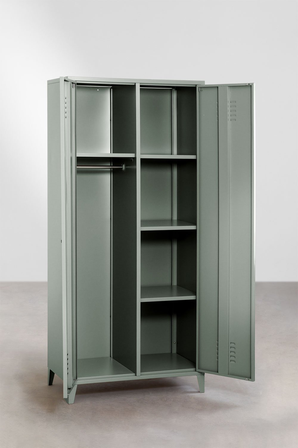 Zweitüriger Schließfachschrank aus Pohpli-Stahl   , Galeriebild 2