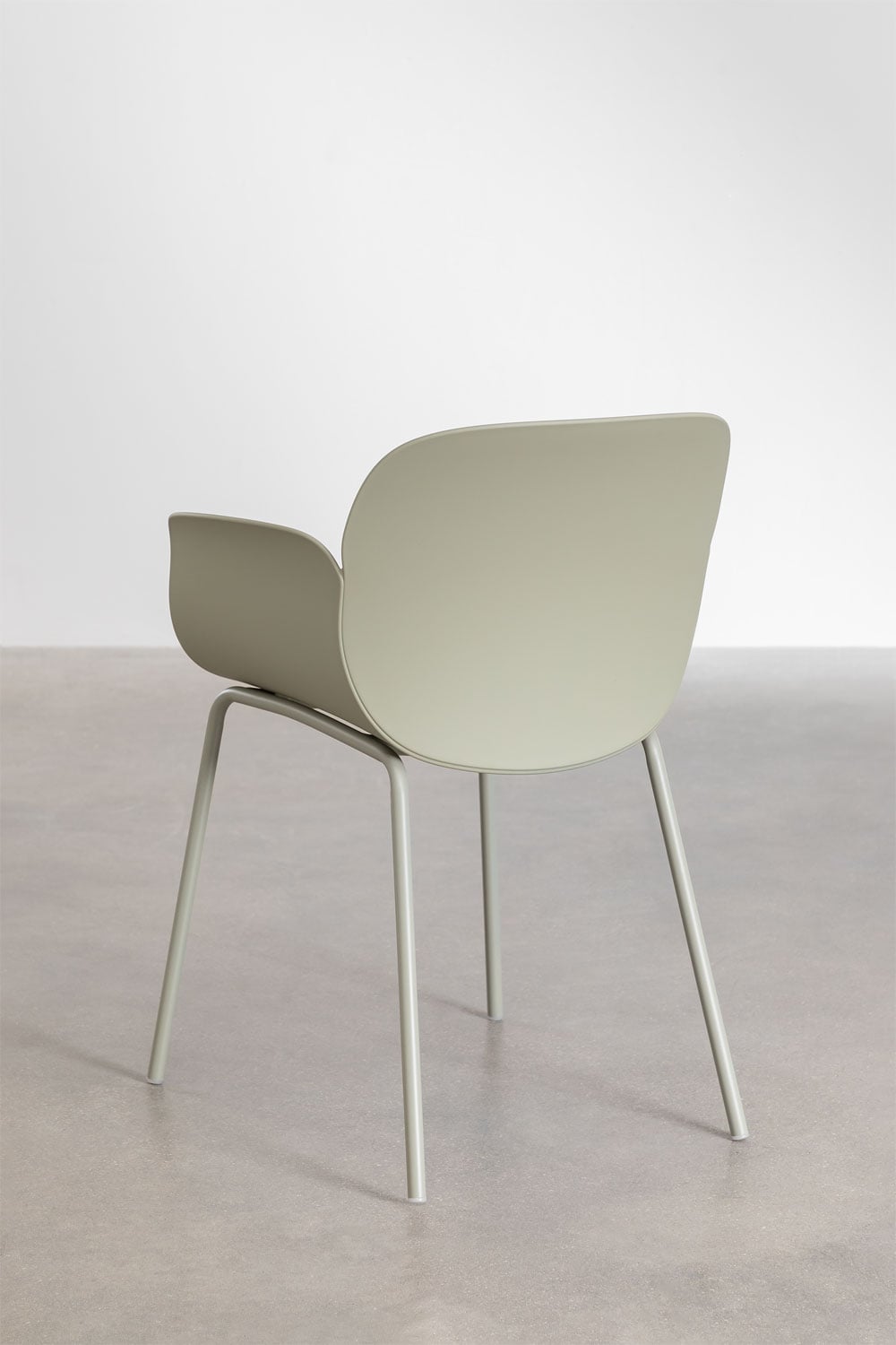 Runder Esstisch Ø110 cm aus Aluminium Elton und 4 Gartenstühle aus Polypropylen und Stahl Lynette, Galeriebild 9