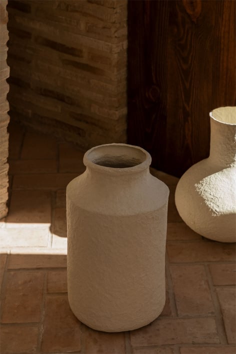Dekorative handgefertigte Vase aus Papiermaché Weronik