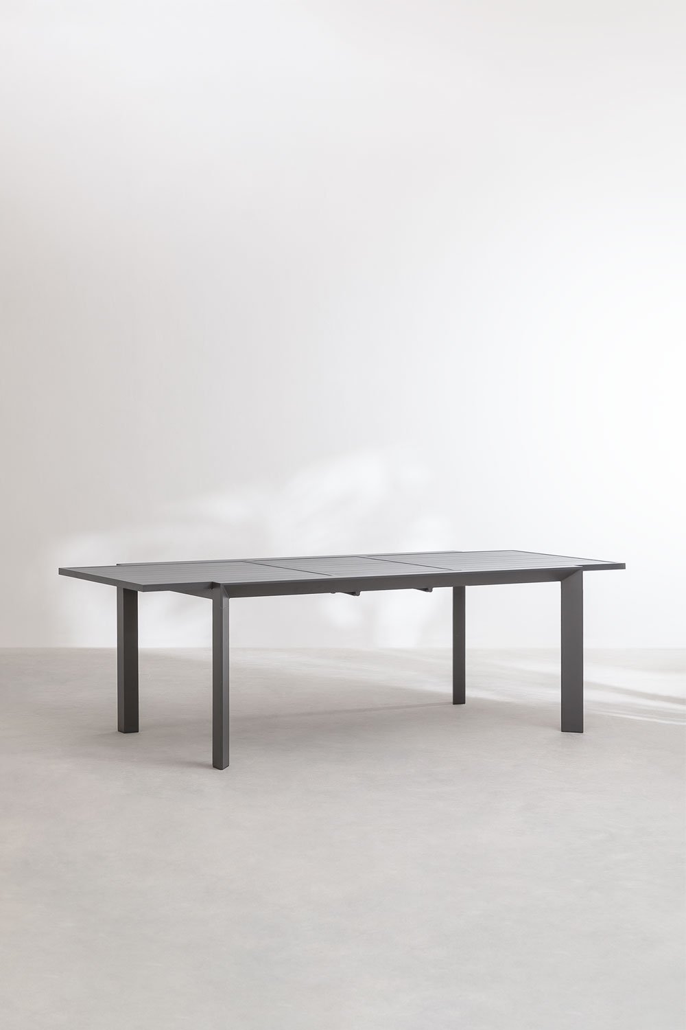 Rechteckiger Tischset 180-240x100 cm ausziehbar aus Aluminium Starmi und 4 Gartenstühle Eika, Galeriebild 2