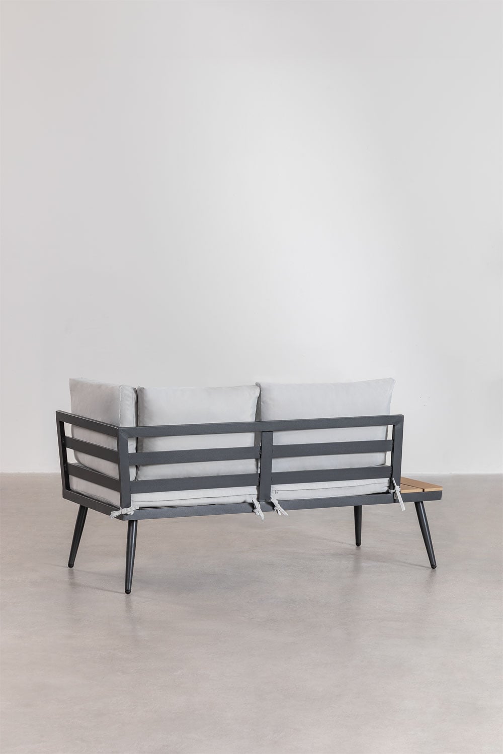 Nadi Gartenset mit 4-Sitzer Ecksofa und Aluminium-Holz-Couchtisch, Galeriebild 7