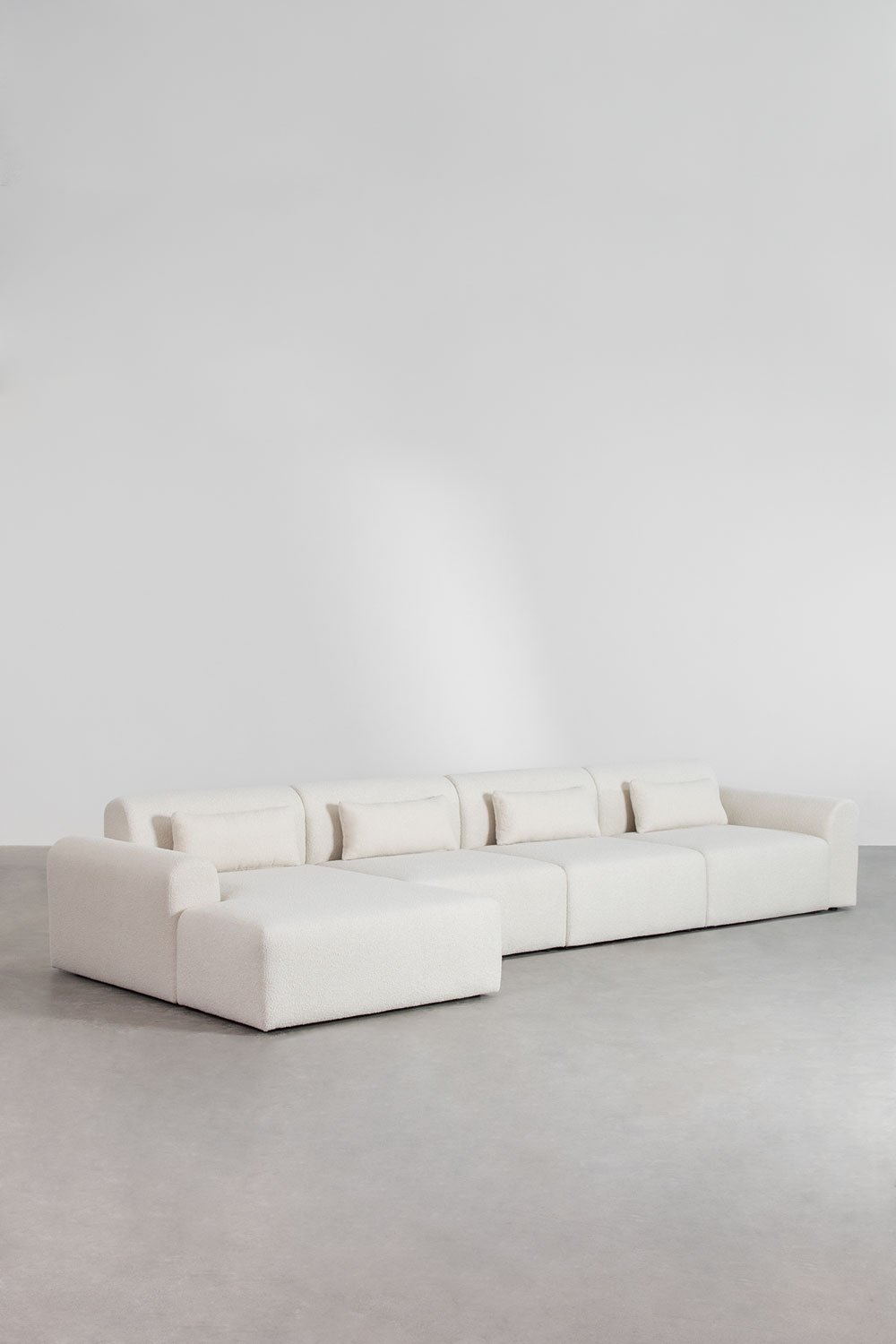 4-teiliges modulares Chaiselongue-Sofa mit rechter Ecke in Borjan Borreguito, Galeriebild 1