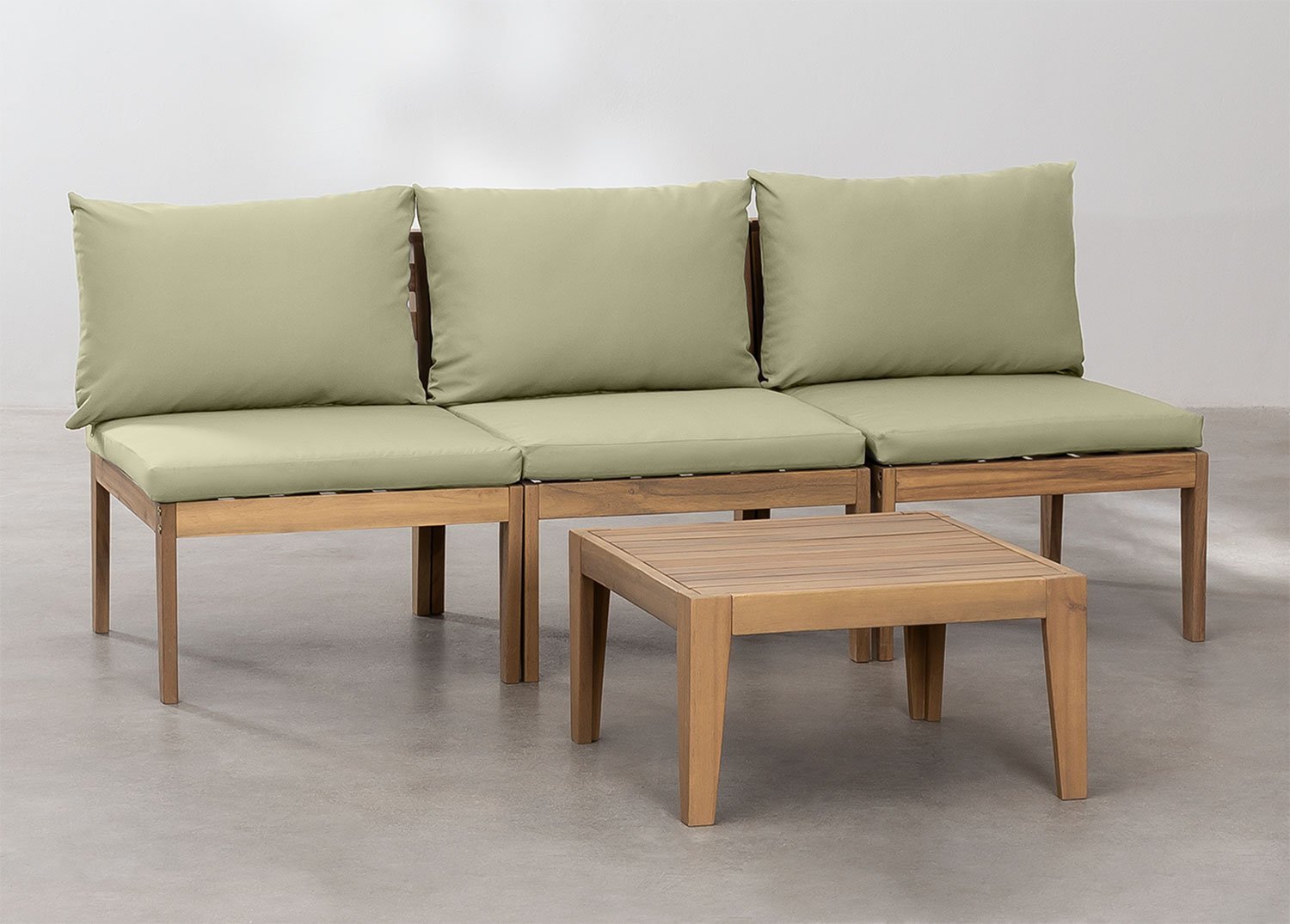 Gartenset mit dreiteiligem Modulsofa und Filips-Couchtisch              , Galeriebild 2