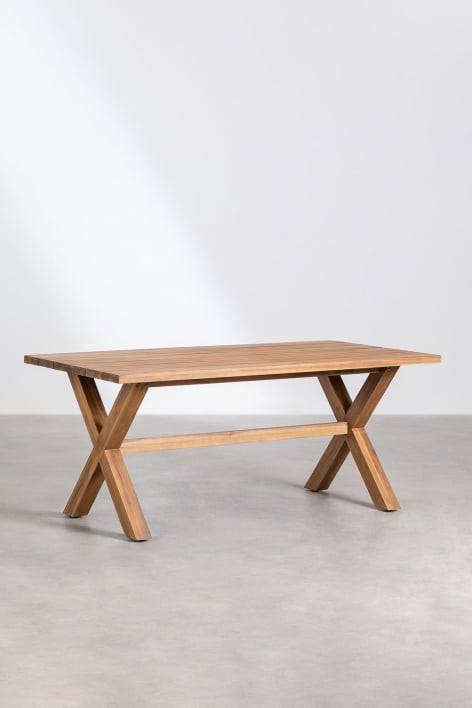 Rechteckiger Gartentisch aus Akazienholz (180x90 cm) Giada