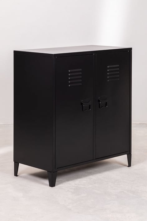 Spind-Sideboard mit 2 Türen aus Stahl Pohpli