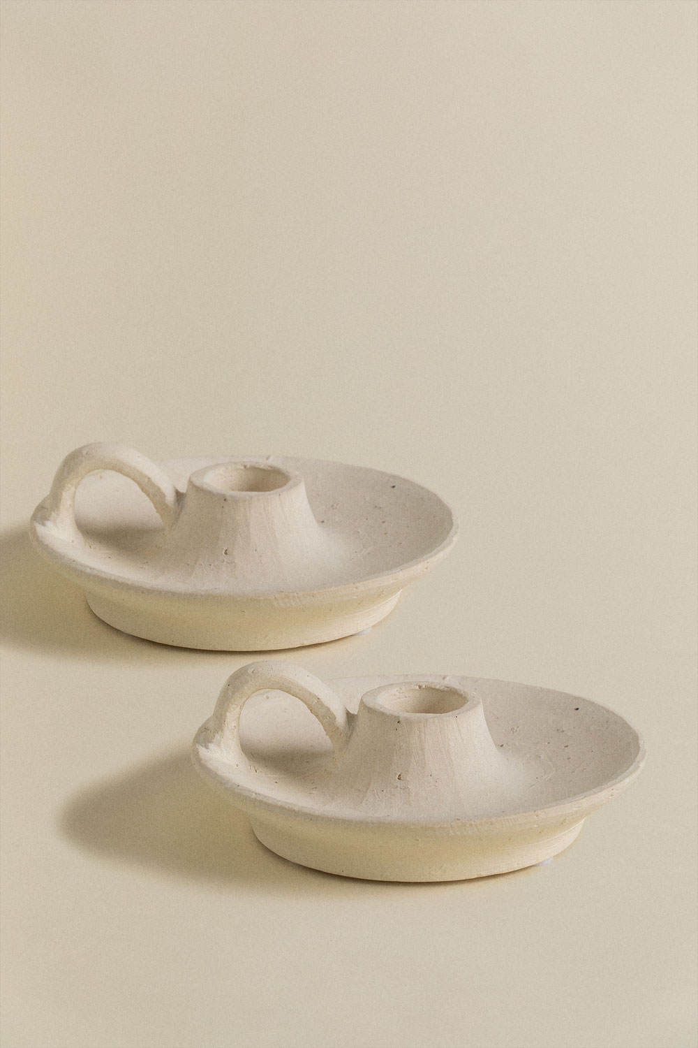 Keramik-Kerzenhalter Für 2 Stabkerzen – Modernes M-Design, Ca. 20 Cm Breit, Glasierte Oberfläche, Für Tischdekoration & Romantische Atmosphäre