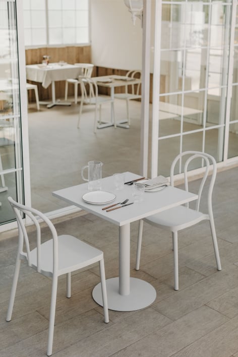Quadratischer Gartentisch aus Metall (70x70 cm) Mizzi