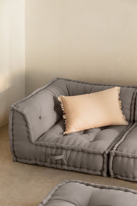 Eckelement für modulares Sofa aus Baumwolle Dhel - Helles Grau Taupe