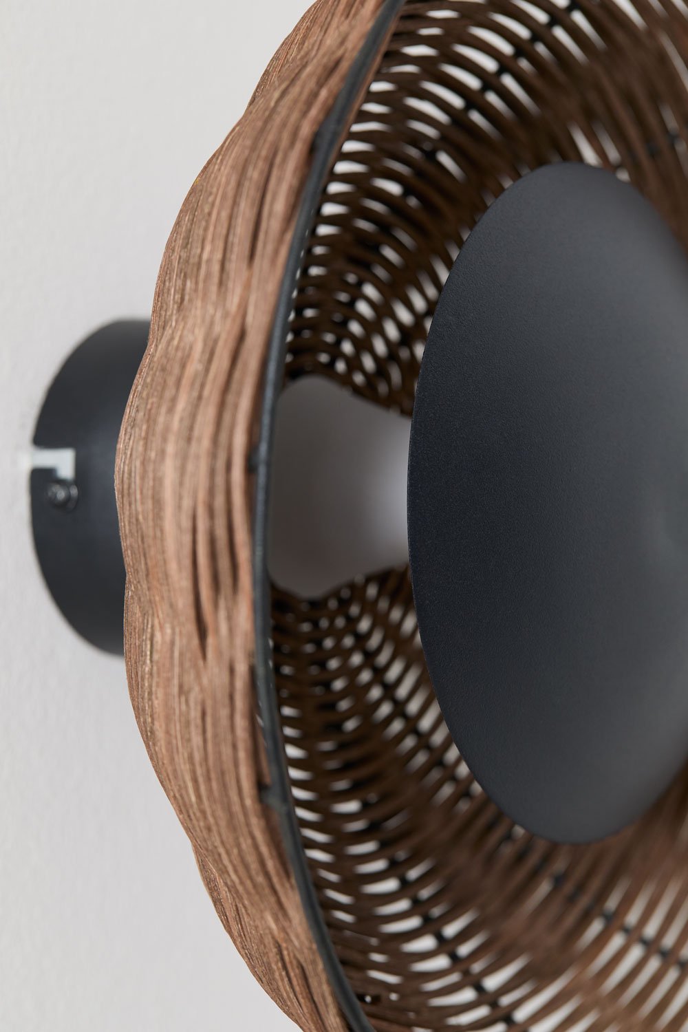 Rattan-LED-Wandleuchte Lutyen, Galeriebild 3