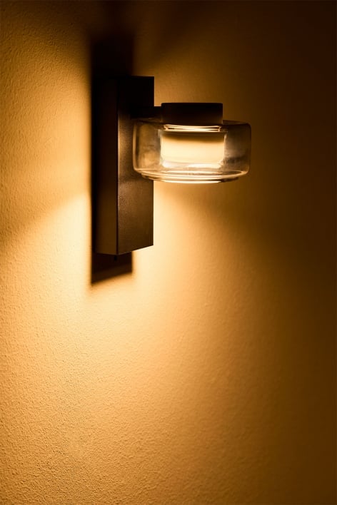 LED-Außenwandleuchte aus Metall und Glas Valideri