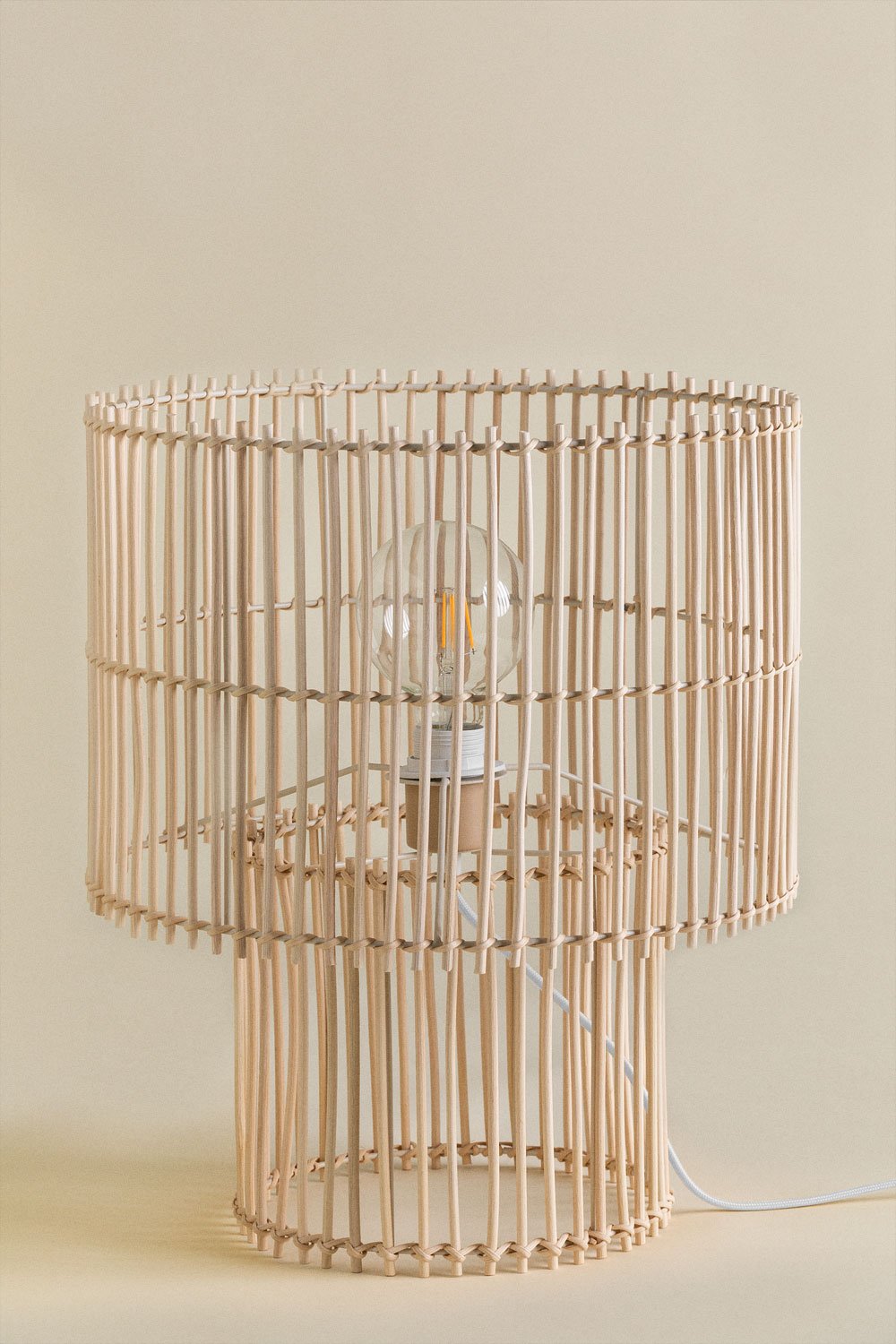 Felicia Tischlampe aus Rattan und Metall, Galeriebild 2