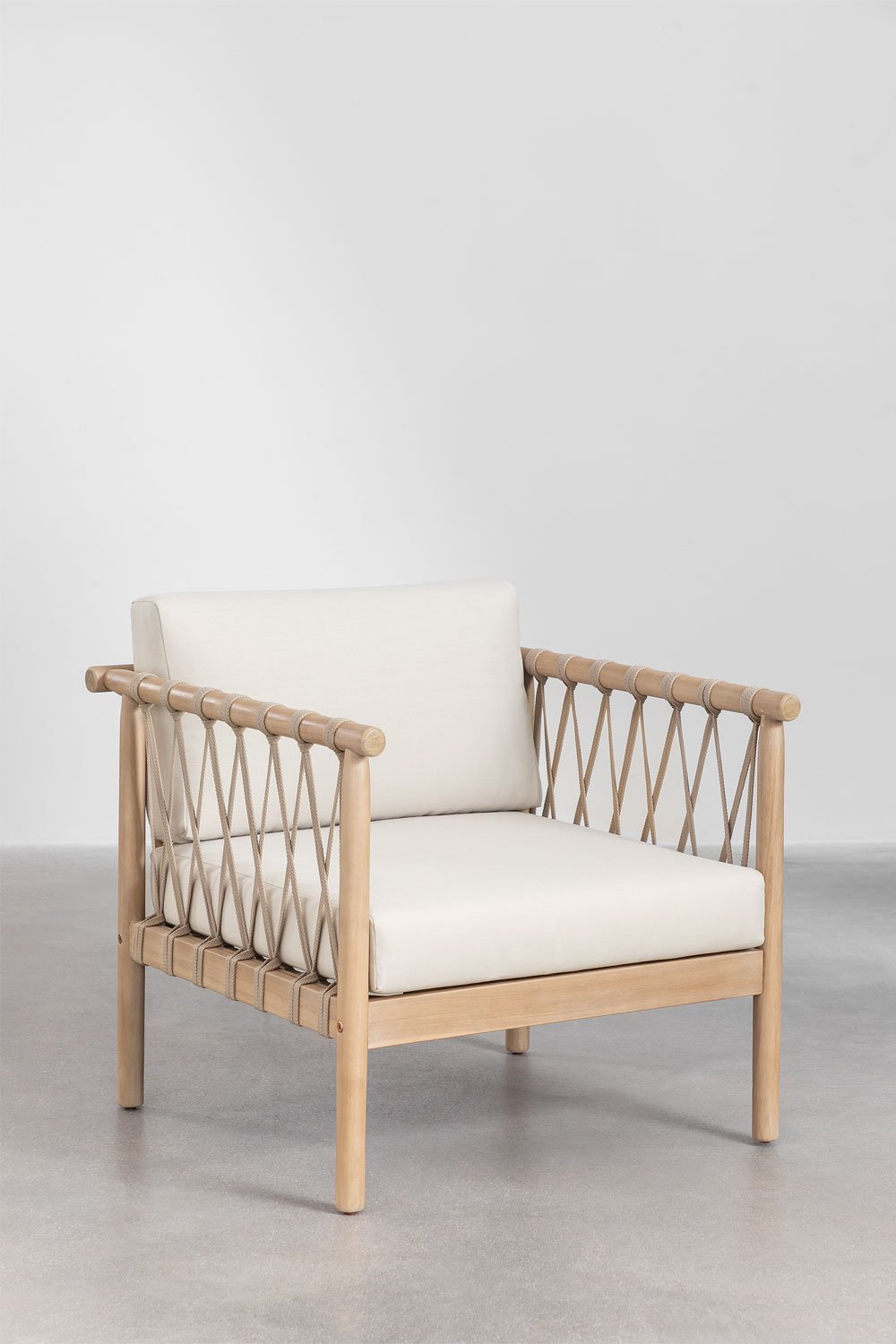 Bizerta-Sessel aus Akazienholz, Galeriebild 1