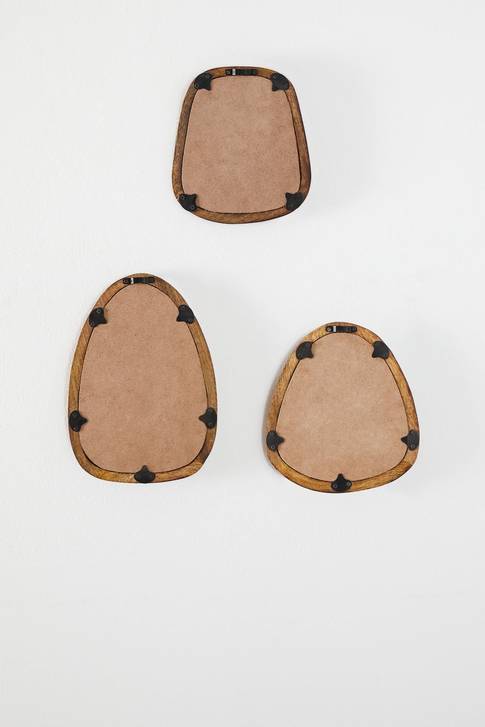 Set aus 3 Wandspiegeln aus Mangoholz Gabael Design, Galeriebild 5
