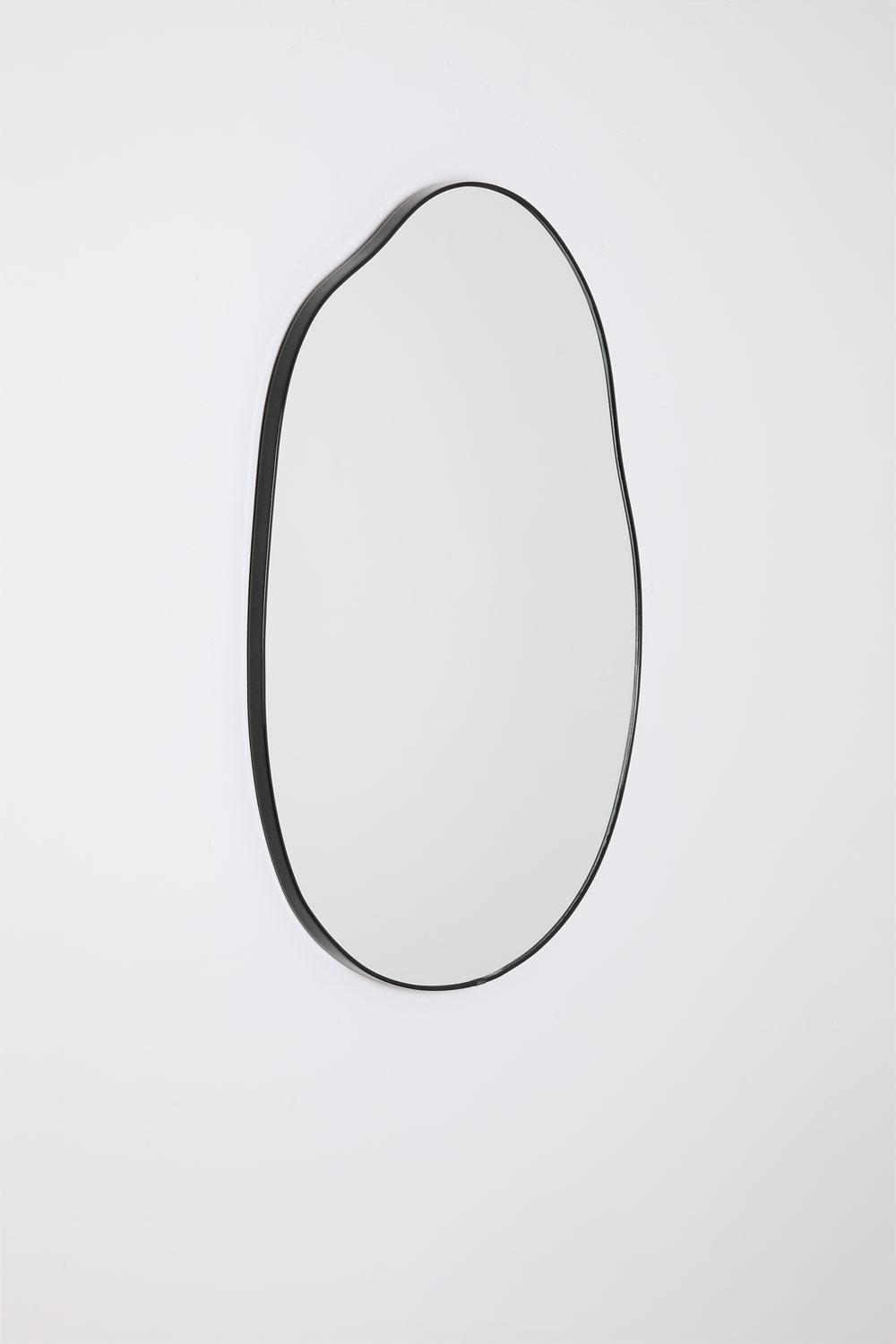 Wandspiegel 60x80 Cm Schwarz Rechteckig – Edelstahl-Rahmen, Splitterschutz, Für Badezimmer, Schlafzimmer, Horizontal/vertikal