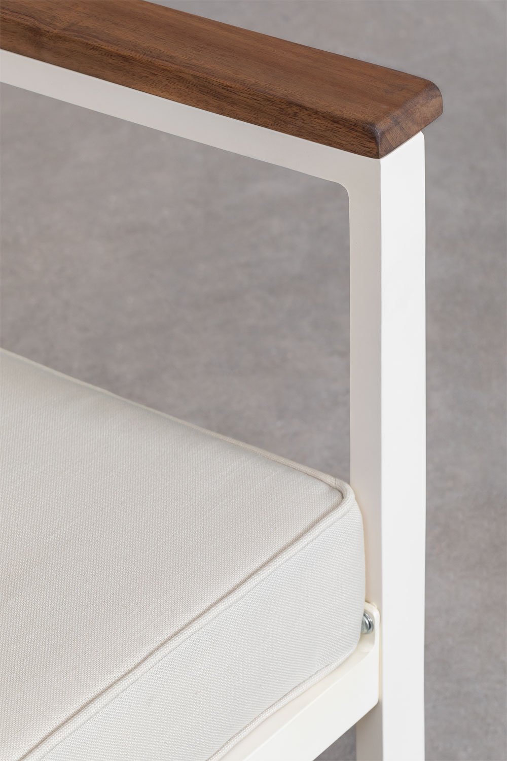 3-Sitzer-Gartensofa aus Aluminium und Lipov-Akazienholz, Galeriebild 6