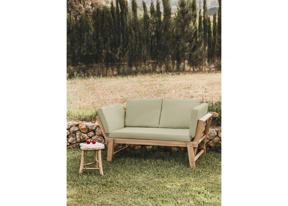 3-Sitzer-Gartensofa verstellbar aus Akazienholz Guille