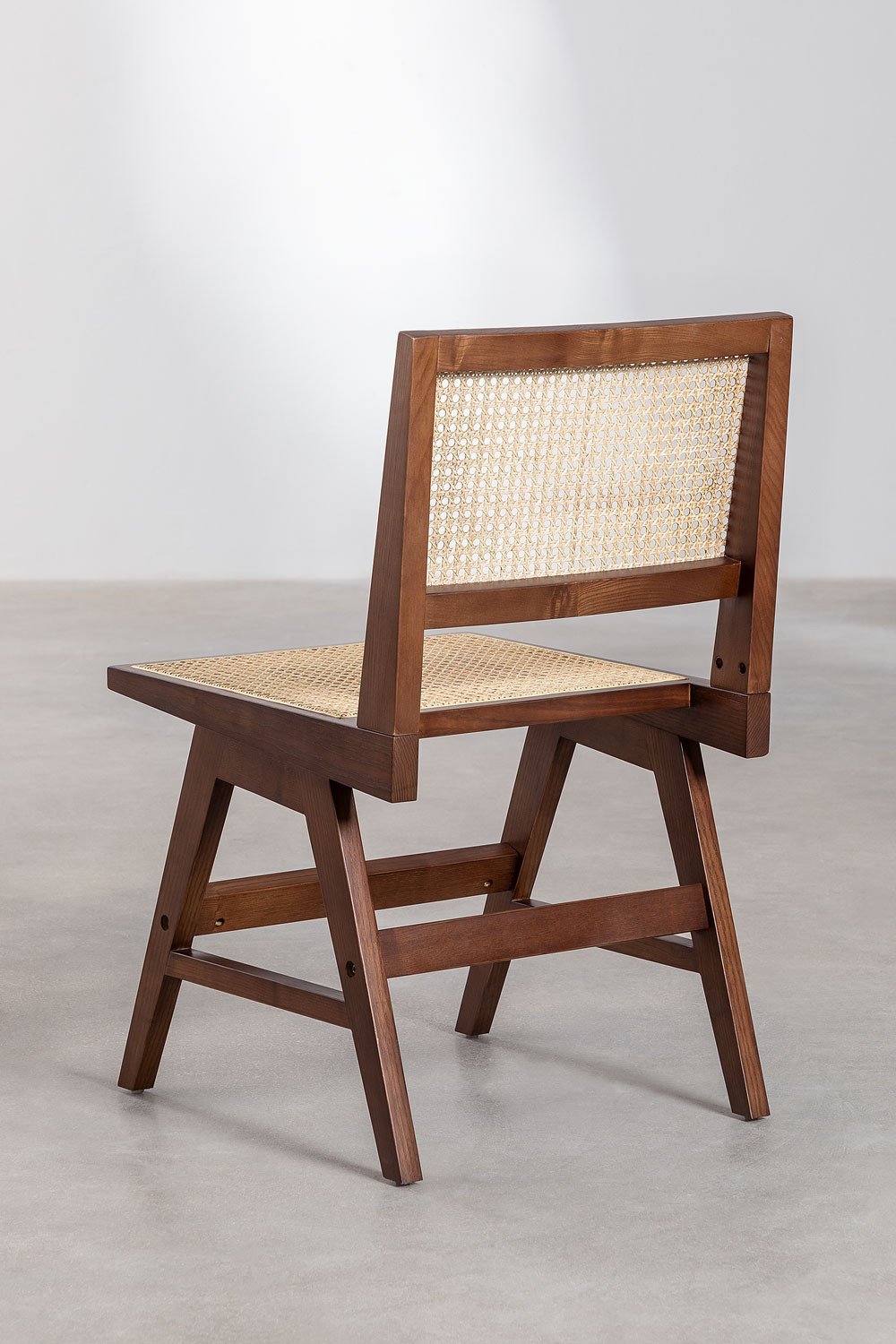 Packung mit 2 Esszimmerstühlen aus Eschenholz und Rattan Lali, Galeriebild 6