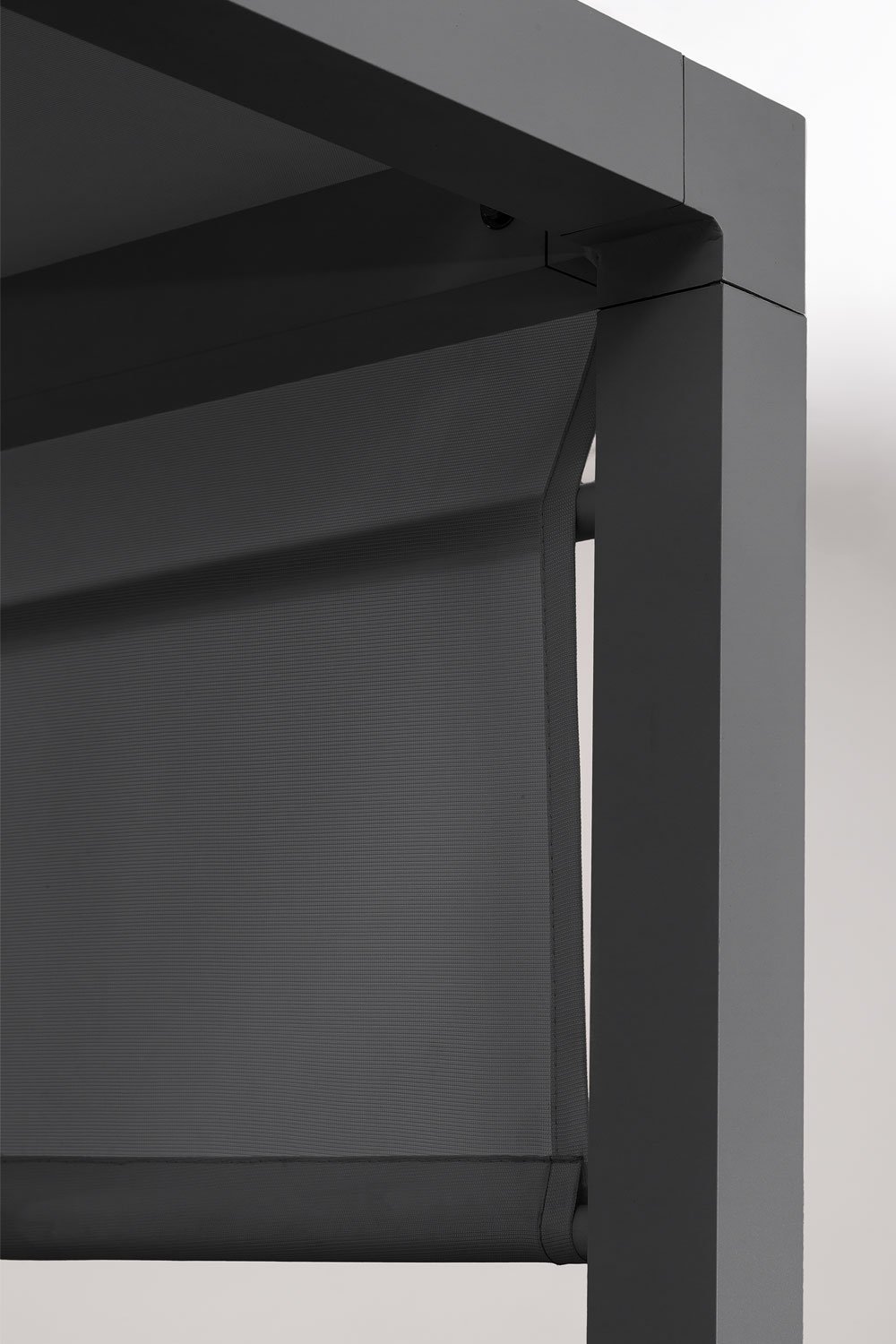 Liegendes balinesisches Bett aus Aluminium und Nasau-Stoff, Galeriebild 9