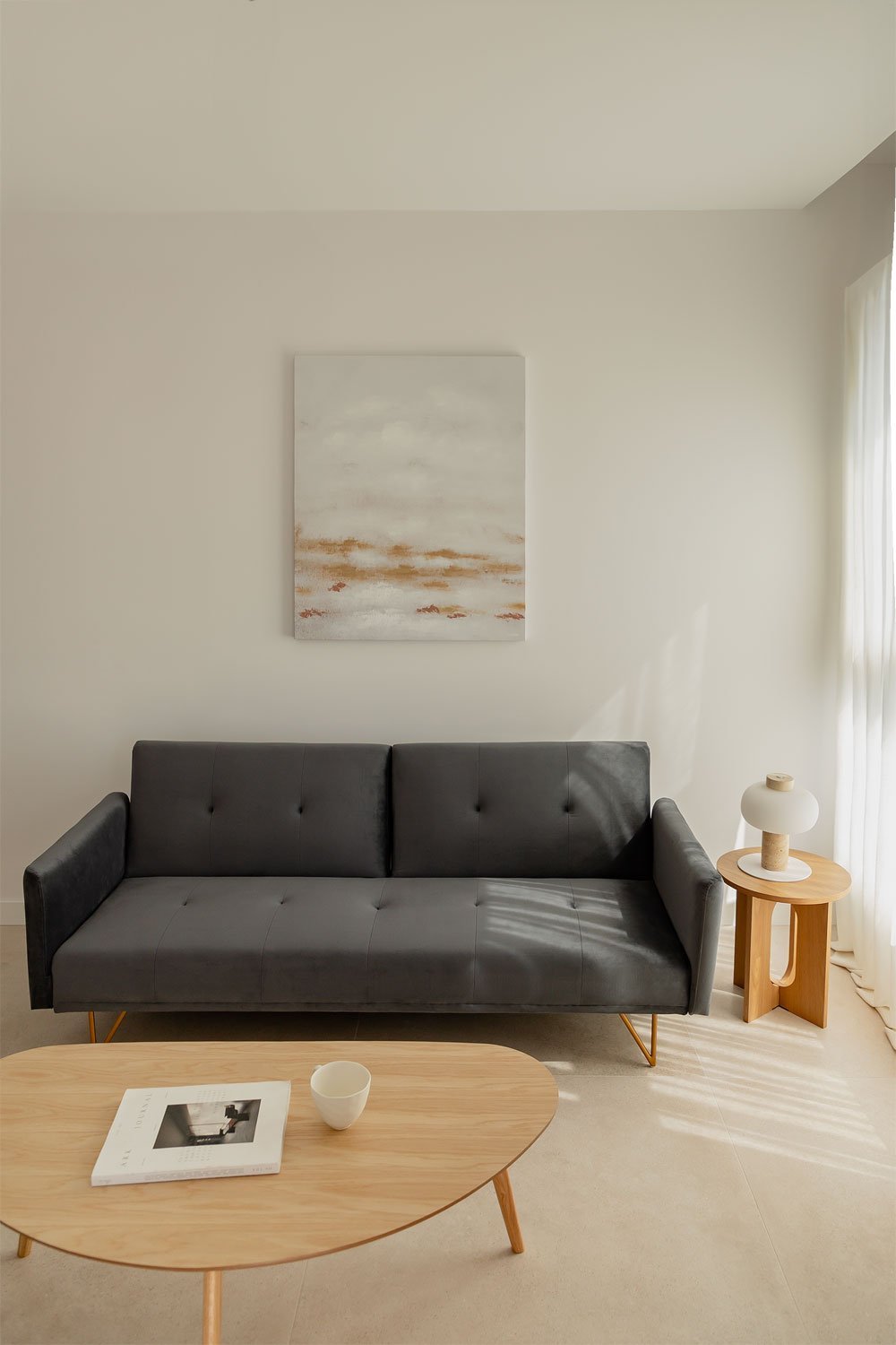 3-Sitzer-Liegesofa aus Samt Jehrd, Galeriebild 1