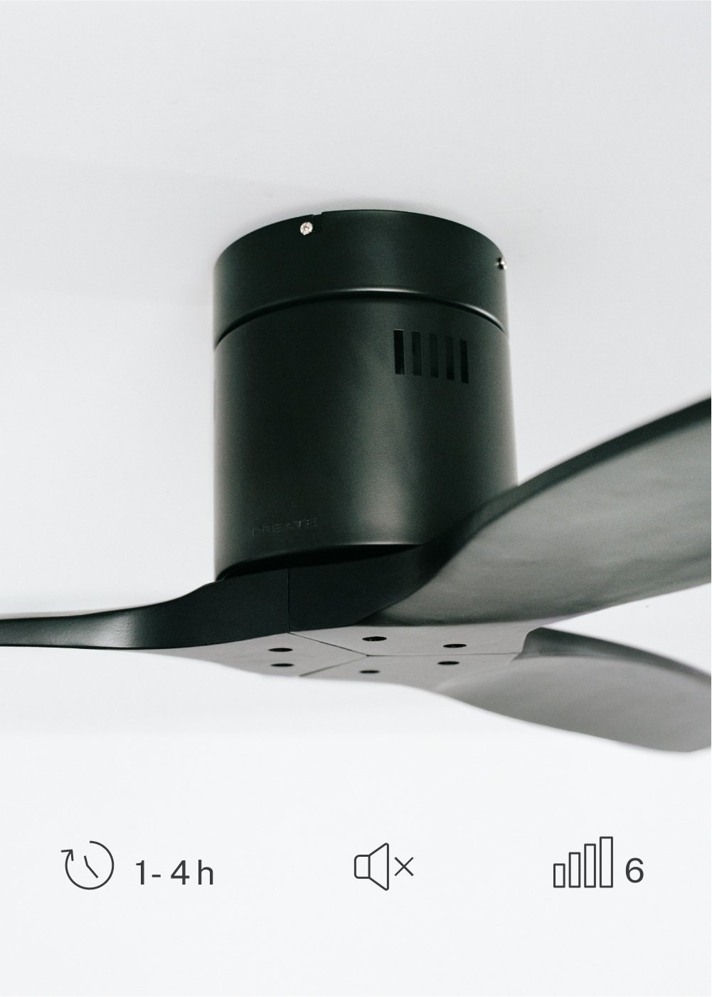 CREATE - WIND CALM - Ventilador de techo 40W silencioso Ø132 cm 100% madera, Galeriebild 4