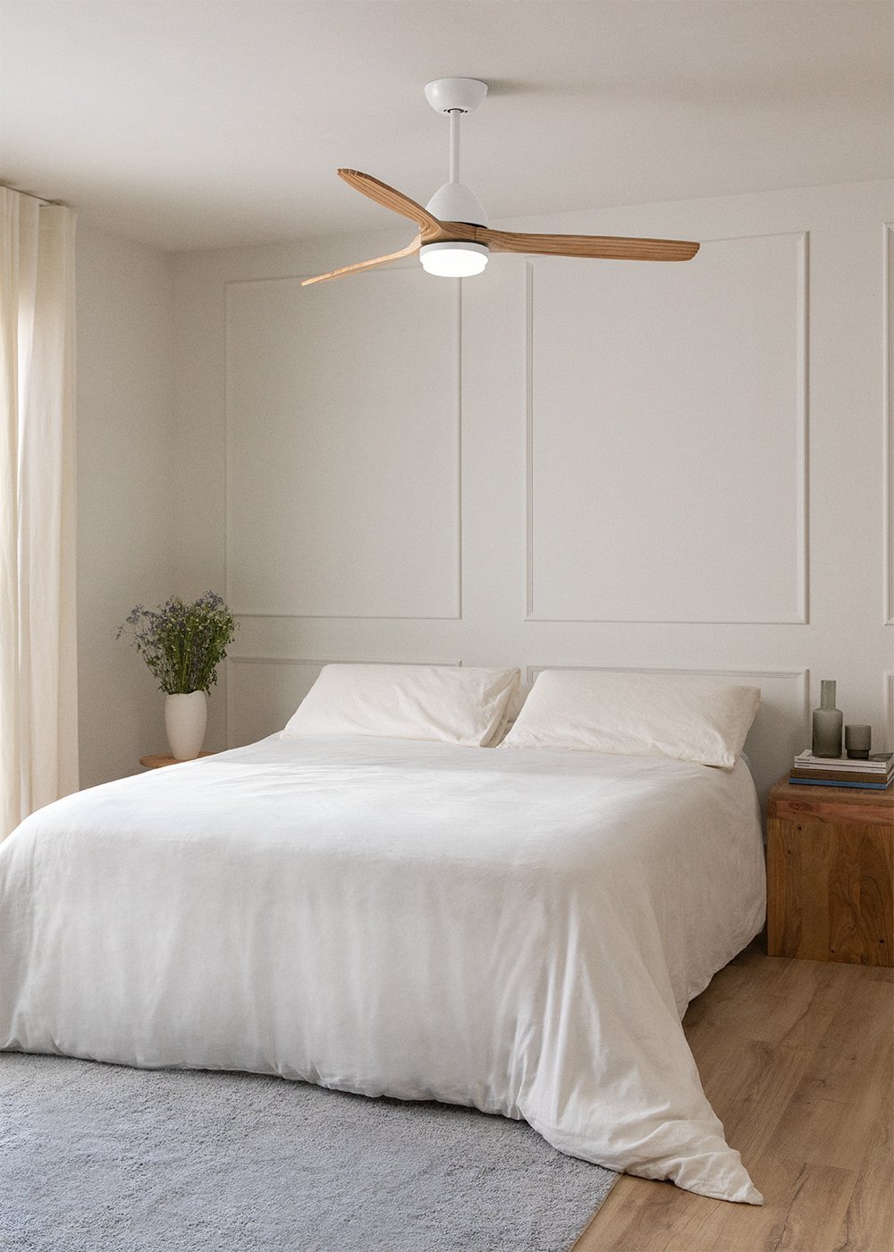 CREATE - WIND CUP - Leiser Deckenventilator 40W Ø132 cm 100% Holz, Galeriebild 1