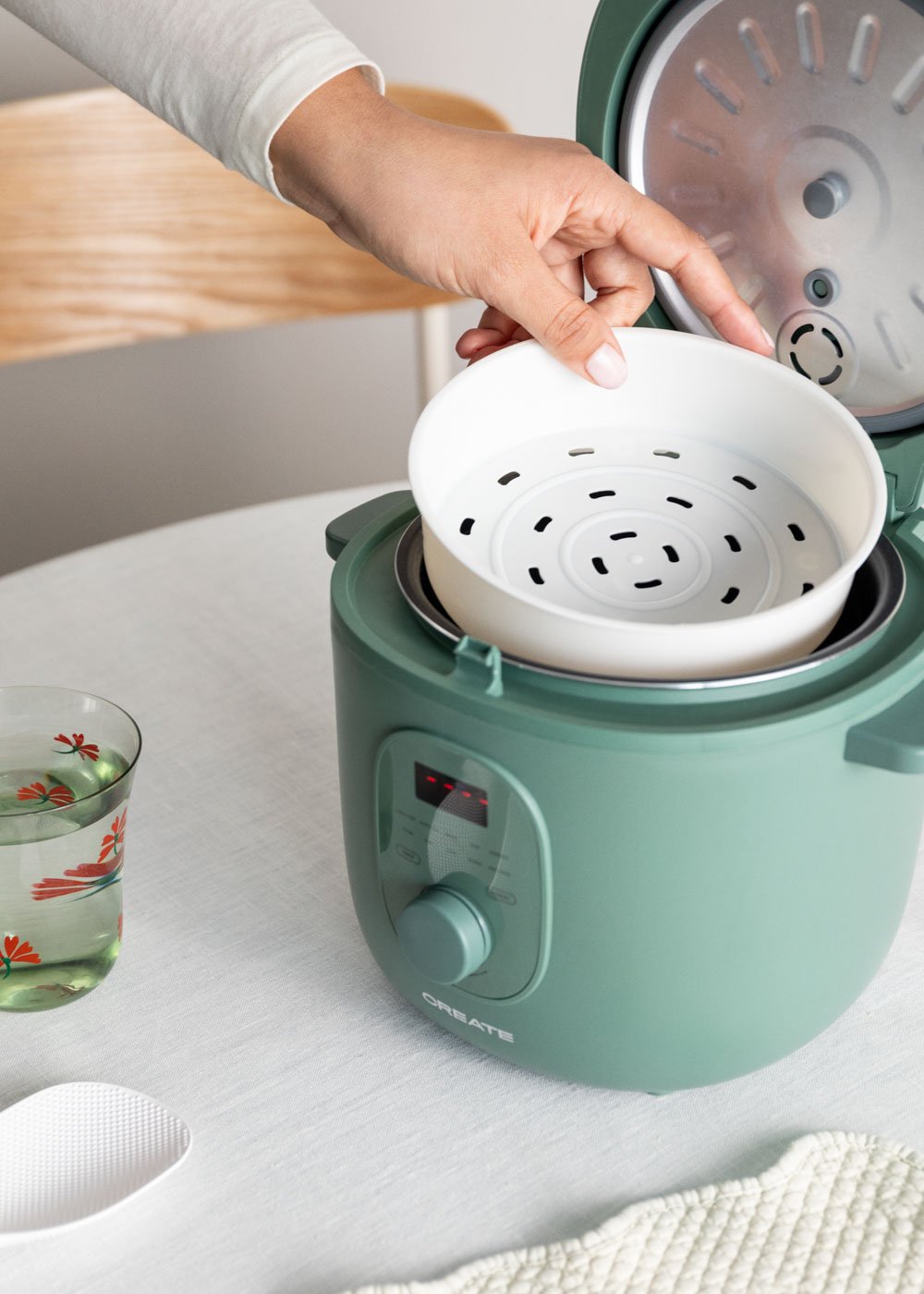 CREATE - RICE COOKER STUDIO - Reiskocher 2L mit Dämpfkorb, Galeriebild 2