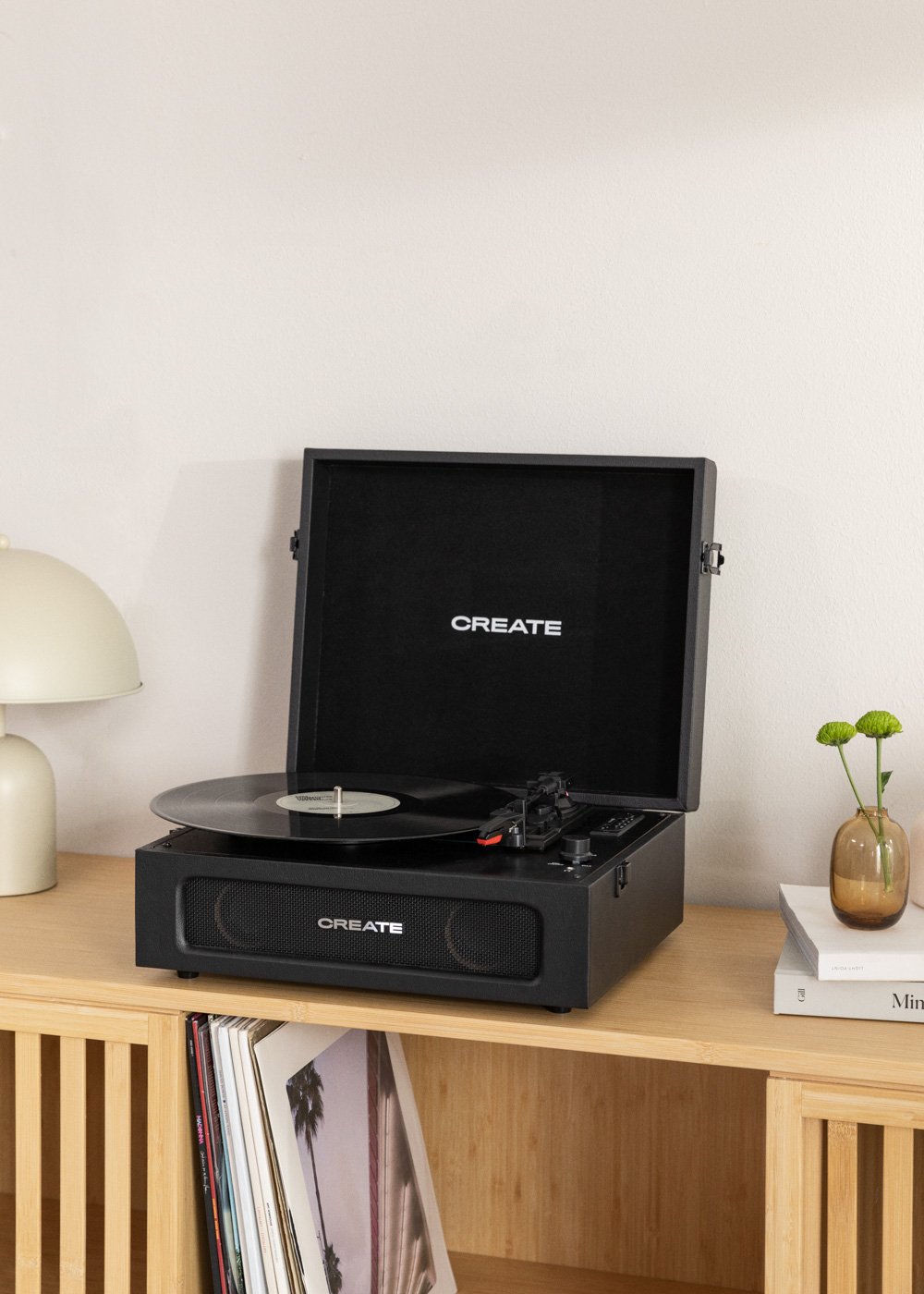 CREATE - RECORD PLAYER COMPACT - Retro-Plattenspieler mit Bluetooth, USB, SD, MicroSD und MP3 record/Player, Galeriebild 5