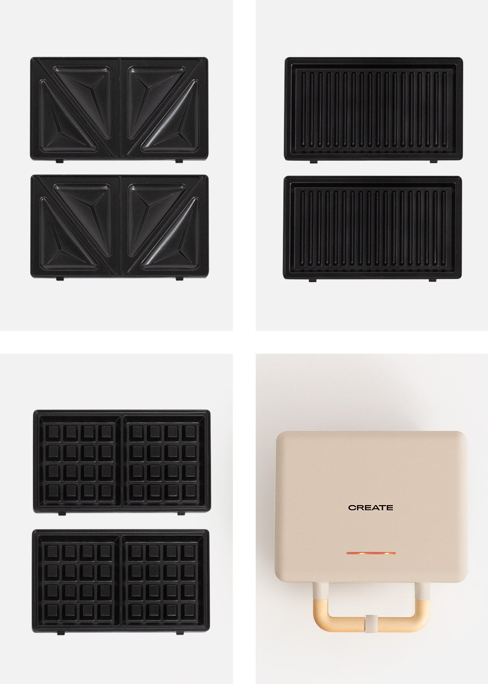 CREATE - STONE STUDIO - Sandwichgrill und Waffeleisen mit austauschbaren Platten, Galeriebild 7