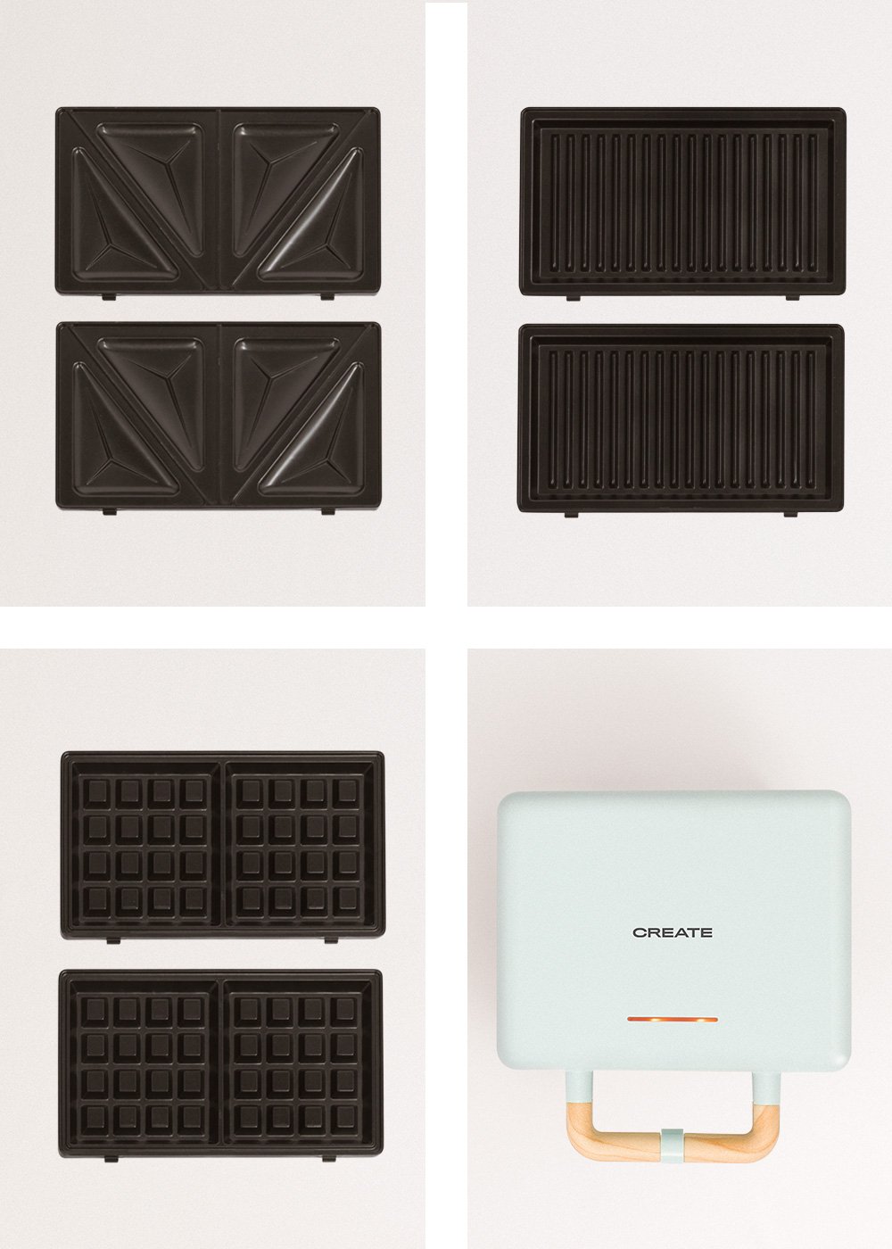 CREATE - STONE STUDIO - Sandwichgrill und Waffeleisen mit austauschbaren Platten, Galeriebild 7