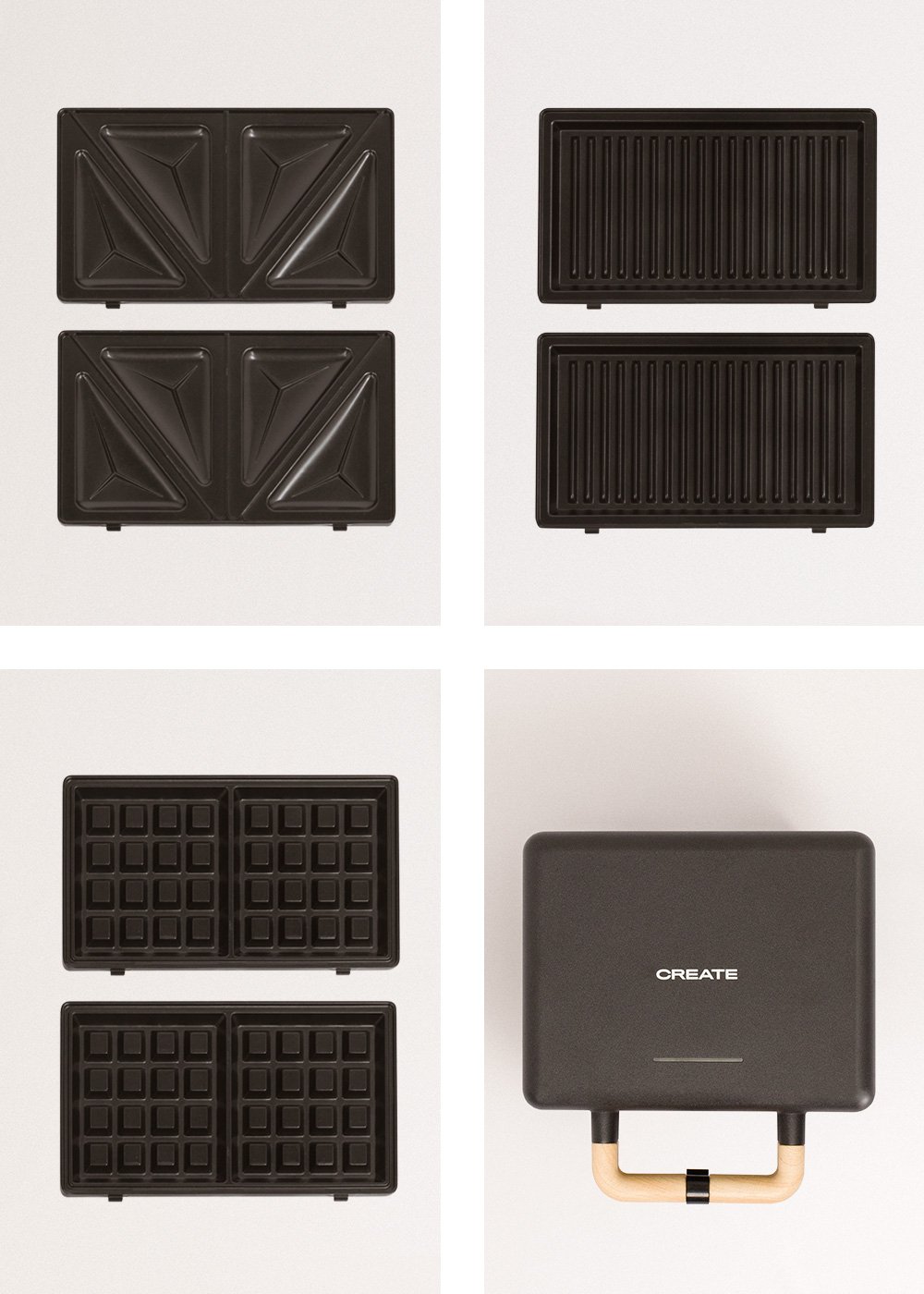 CREATE - STONE STUDIO - Sandwichgrill und Waffeleisen mit austauschbaren Platten, Galeriebild 7