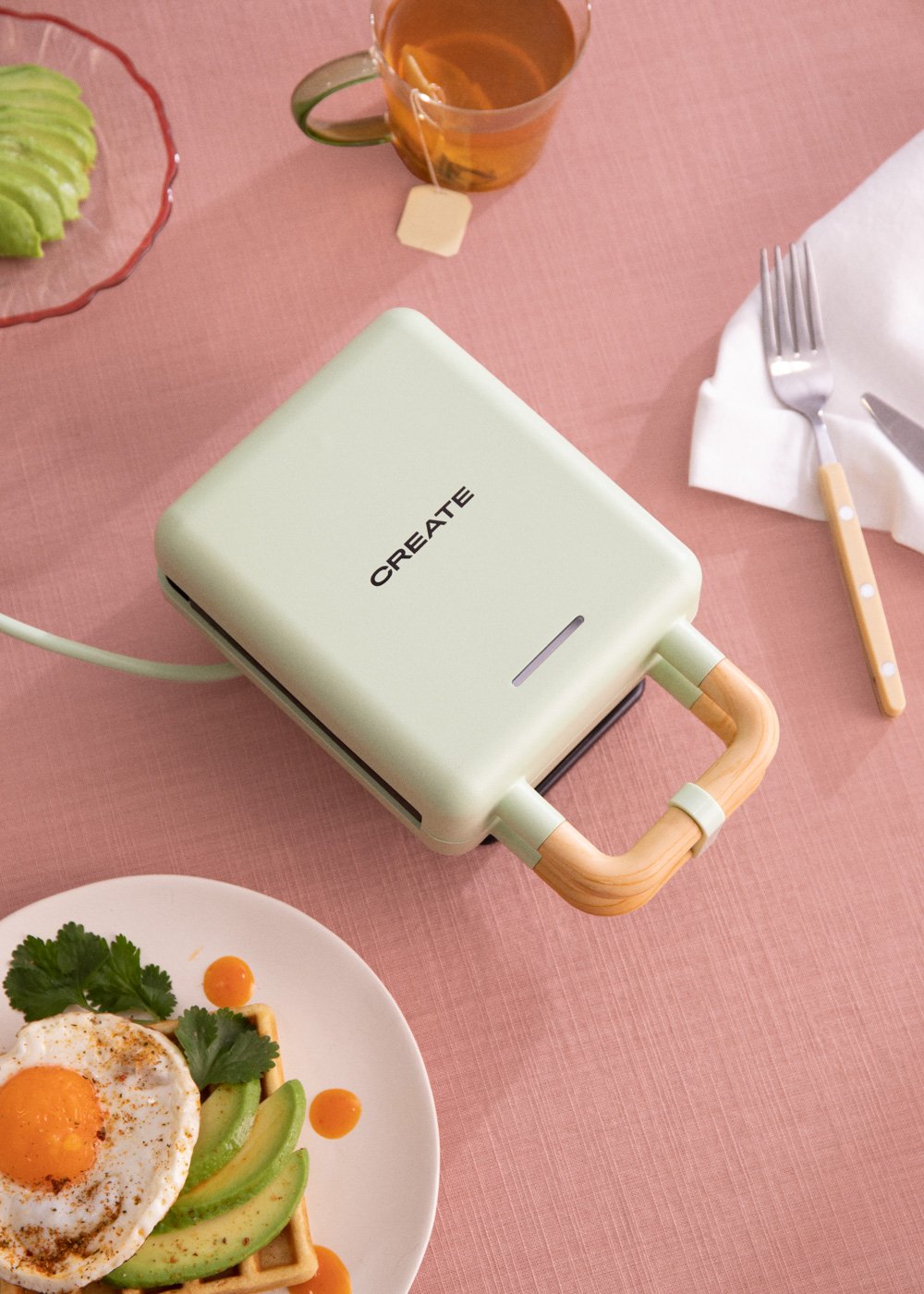 CREATE - STONE STUDIO - Sandwichgrill und Waffeleisen mit austauschbaren Platten, Galeriebild 1